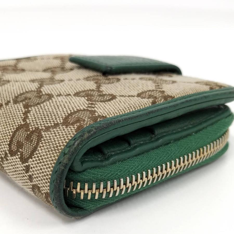 GUCCI（グッチ） 二つ折り財布 GGキャンバス グリーン 346056 : JJ