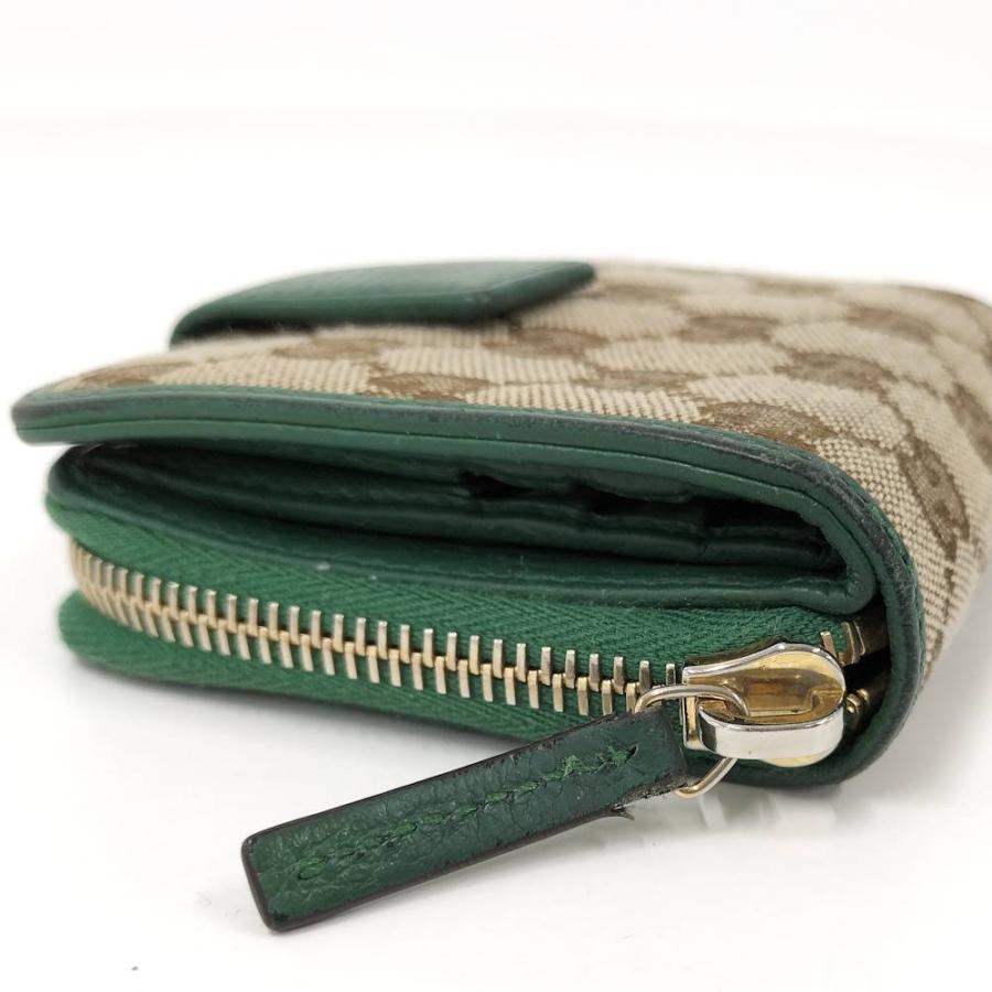 GUCCI（グッチ） 二つ折り財布 GGキャンバス グリーン 346056 : JJ
