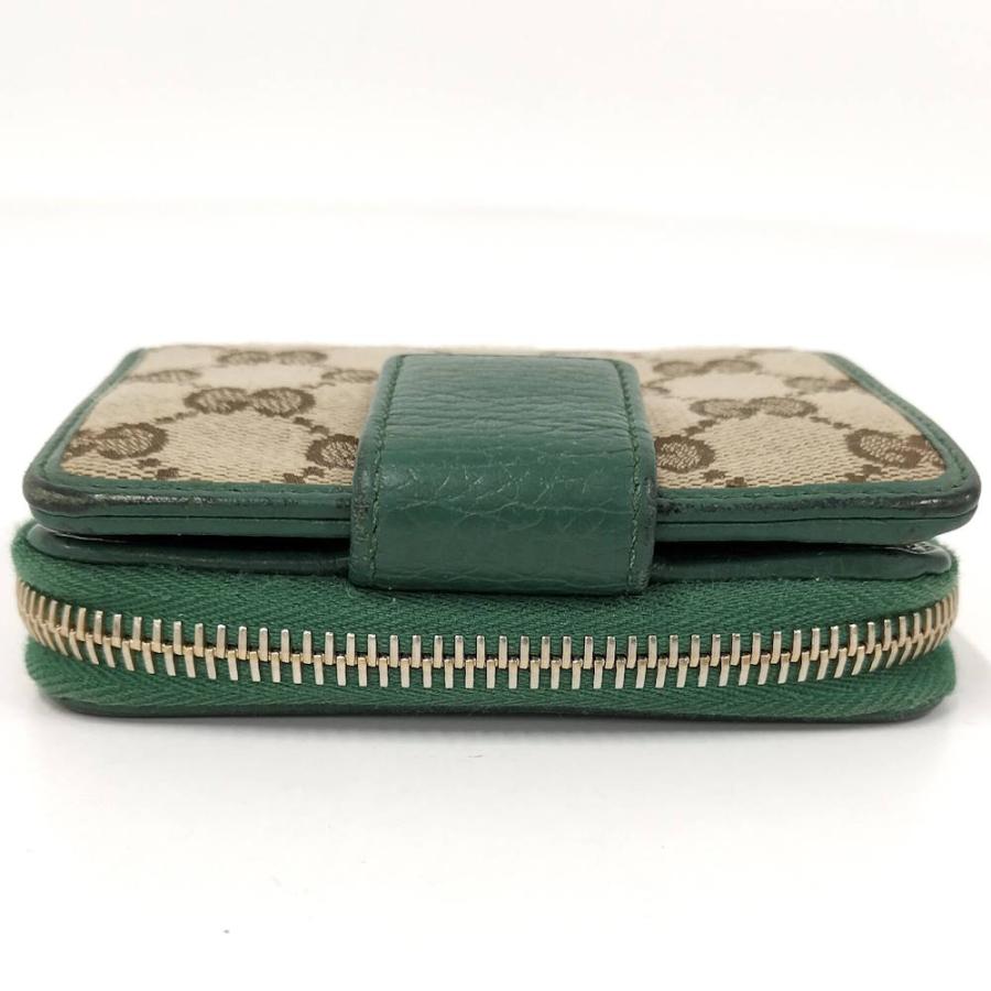GUCCI（グッチ） 二つ折り財布 GGキャンバス グリーン 346056 : JJ