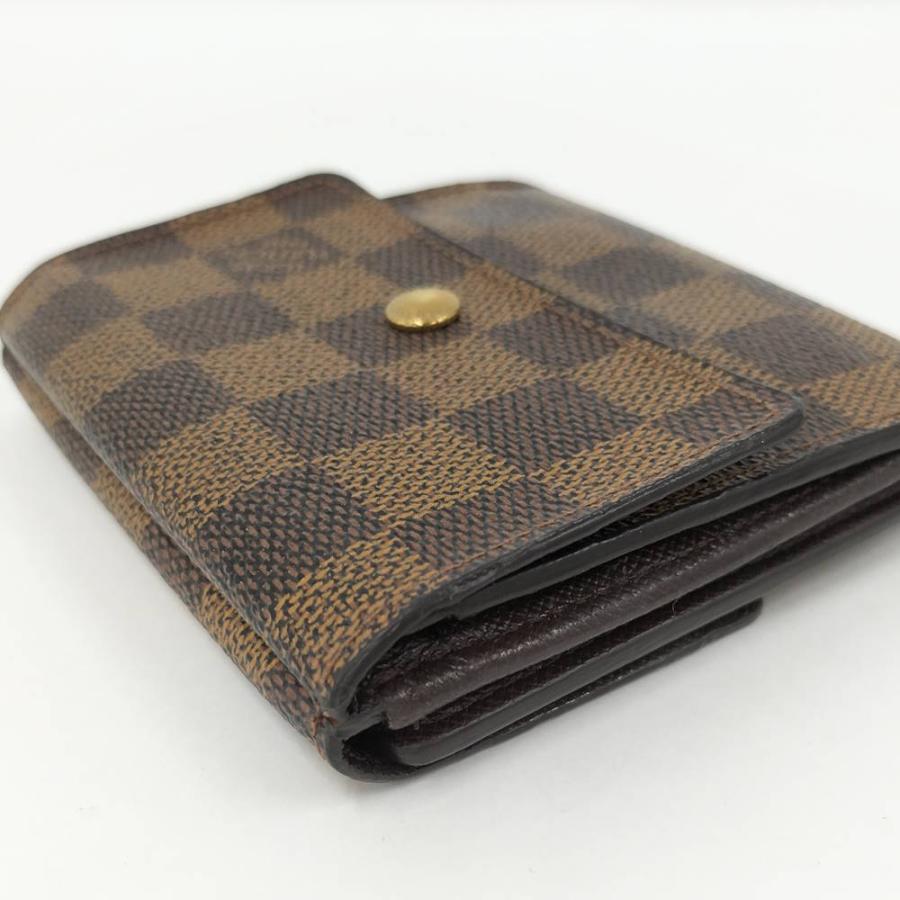 【美品】ヴィトン ダミエ ポルトモネビエ カルトクレディ Wホック 財布 LOUIS VUITTON（ルイ・ヴィトン） ポルトモネビエカルトクレディ