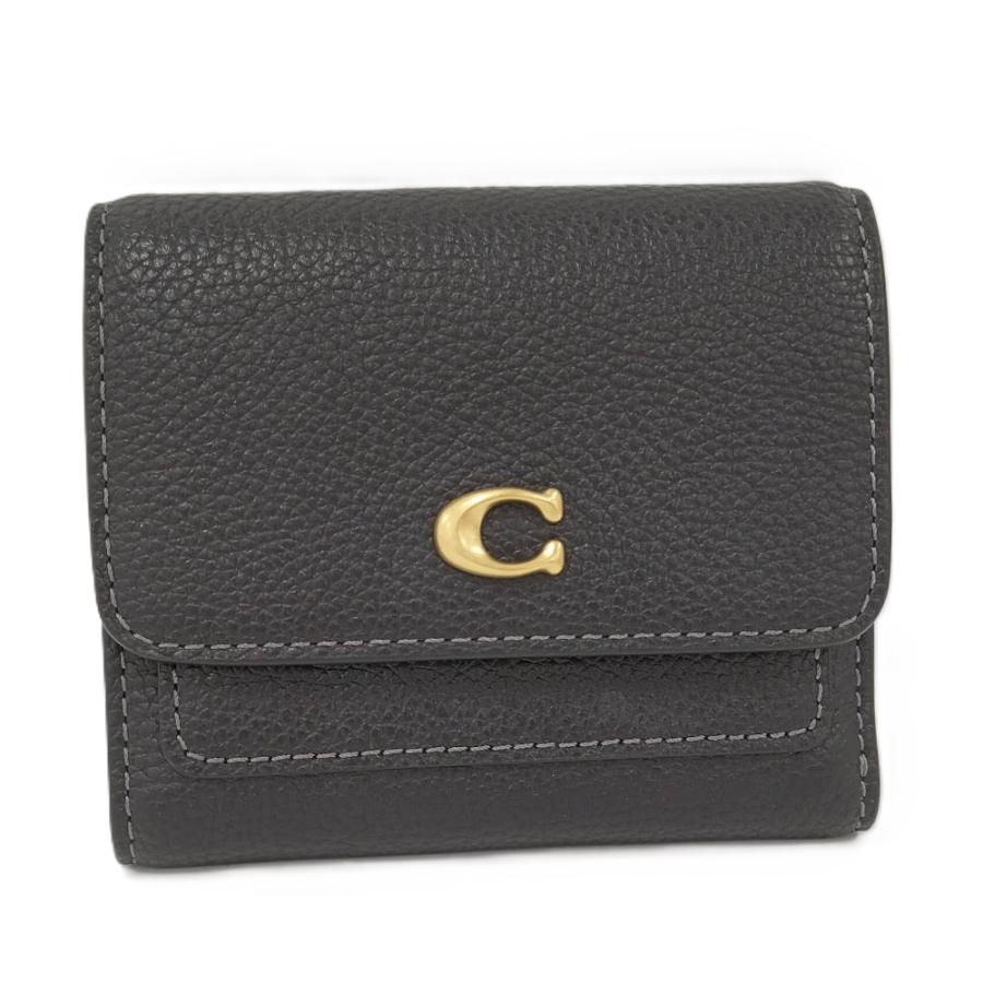 COACH（コーチ） 三つ折り財布 レザー ブラック CA013 : JJ