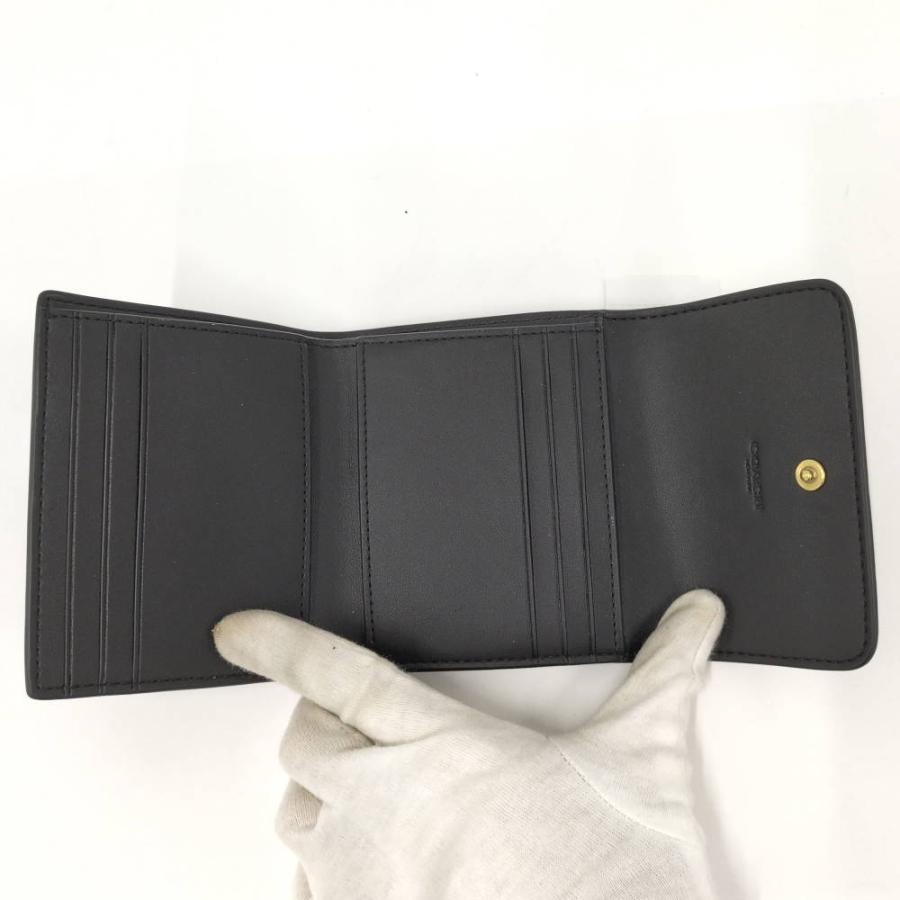 COACH（コーチ） 三つ折り財布 レザー ブラック CA013 : JJ