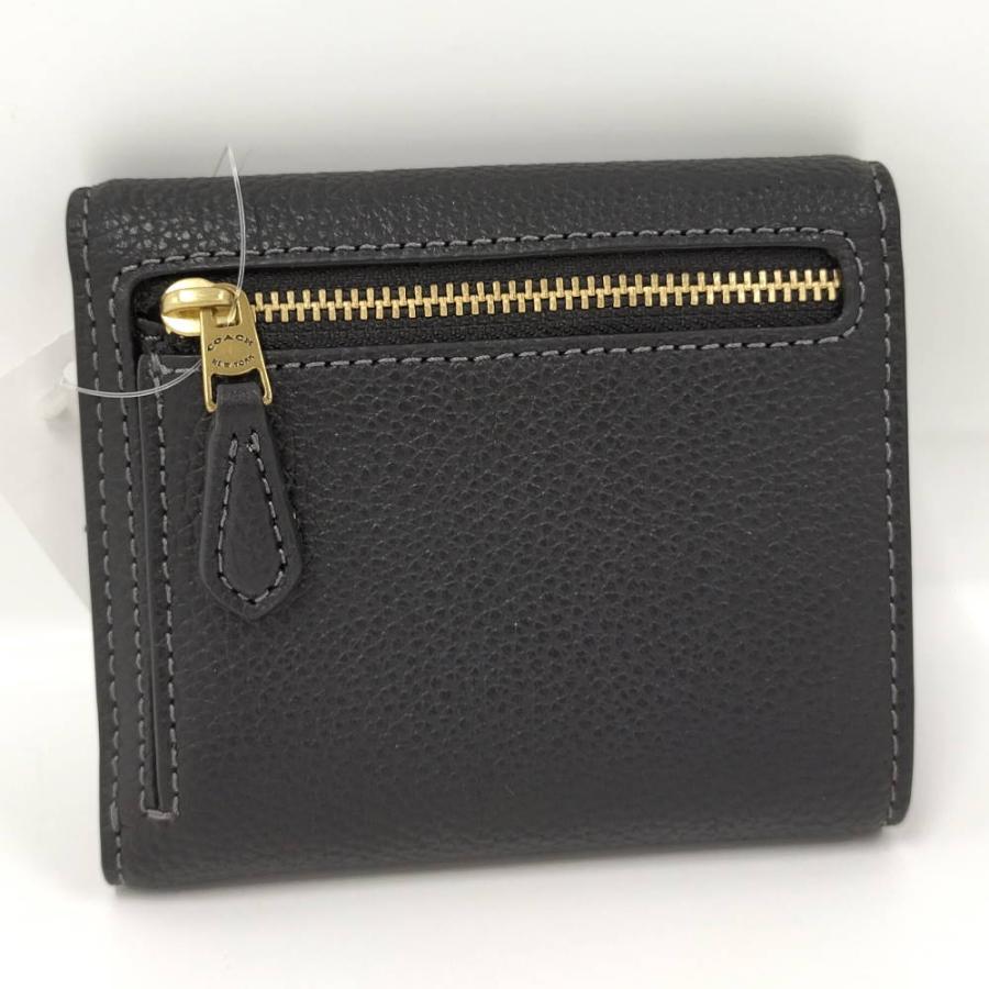 COACH（コーチ） 三つ折り財布 レザー ブラック CA013 : JJ