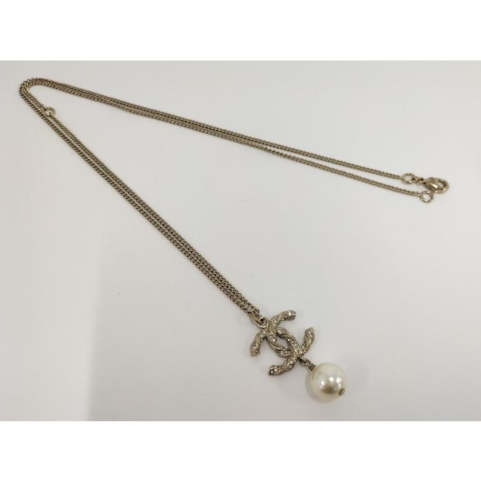 CHANEL ネックレス アクセサリー ココマーク フェイクパール メッキ