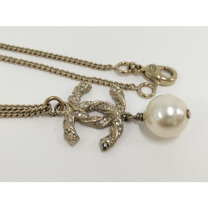 CHANEL ネックレス アクセサリー ココマーク フェイクパール メッキ