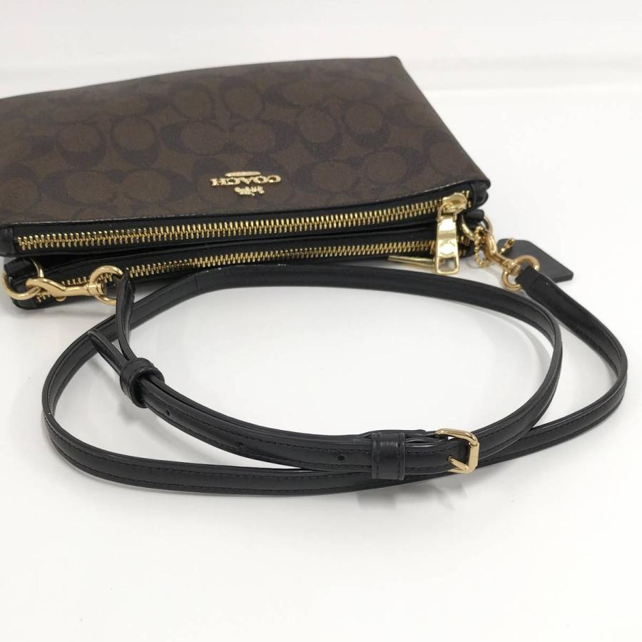 COACH（コーチ） ショルダーバッグ シグネチャー レザー ダーク 