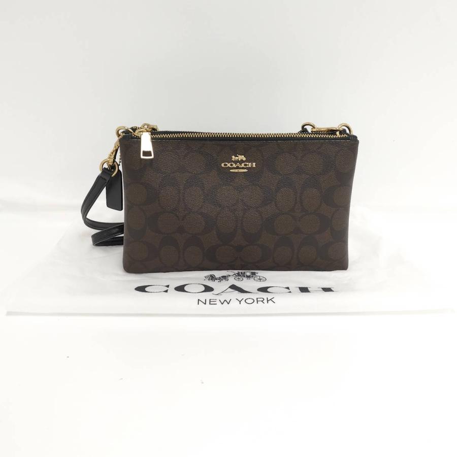 COACH（コーチ） ショルダーバッグ シグネチャー レザー ダーク 