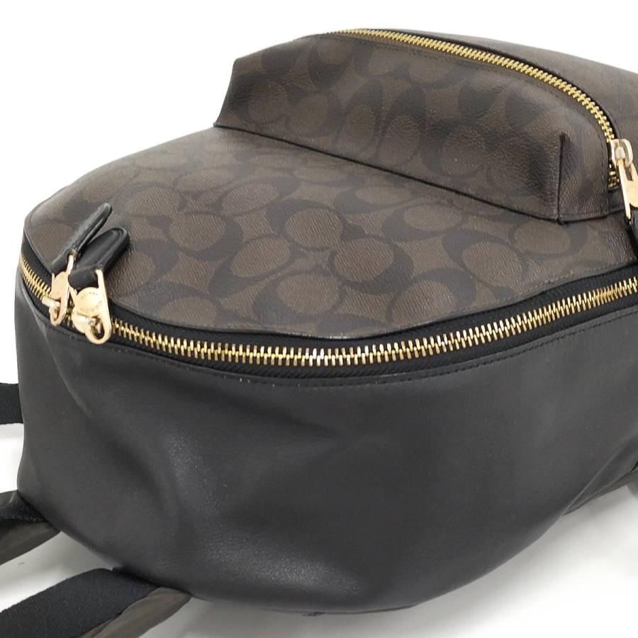 COACH コーチ リュック バックパック シグネチャー 茶×黒 F32200 COACH（コーチ） リュックサック バックパック シグネチャー レザー