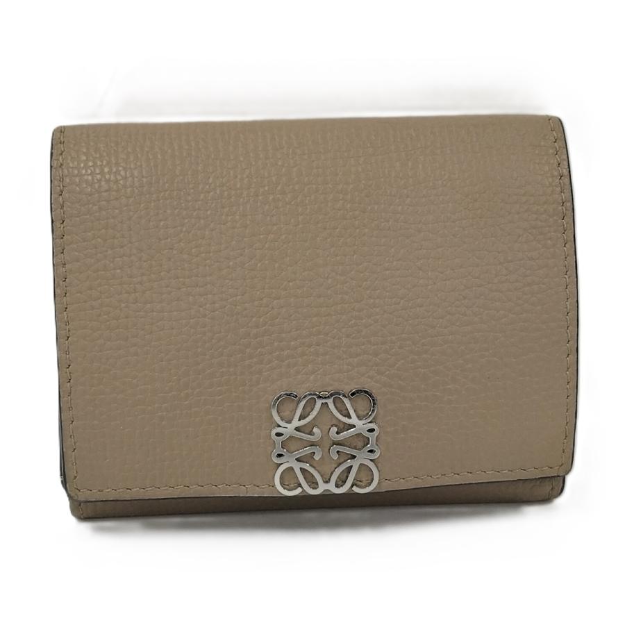 LOEWE（ロエベ） トライフォールド 三つ折り財布 レザー グレージュ