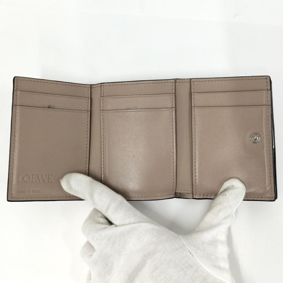LOEWE（ロエベ） トライフォールド 三つ折り財布 レザー グレージュ