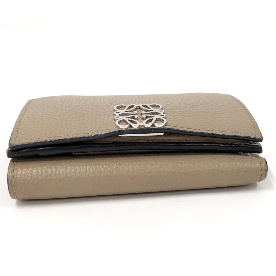 LOEWE（ロエベ） トライフォールド 三つ折り財布 レザー グレージュ