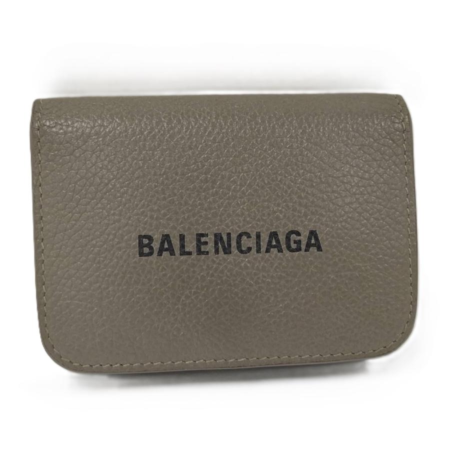 BALENCIAGA（バレンシアガ） 三つ折りコンパクト財布 レザー グレー