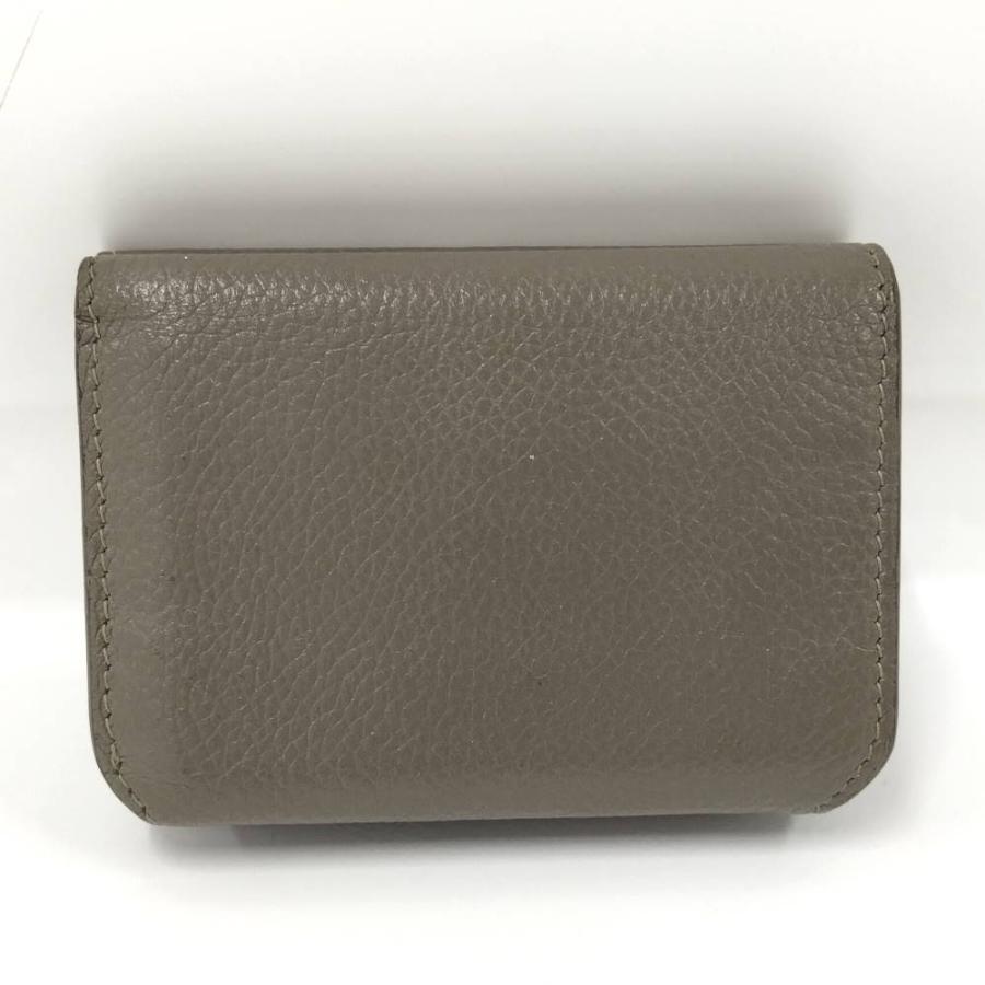 BALENCIAGA（バレンシアガ） 三つ折りコンパクト財布 レザー グレー