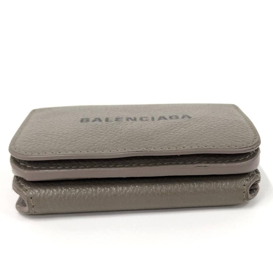 BALENCIAGA（バレンシアガ） 三つ折りコンパクト財布 レザー グレー