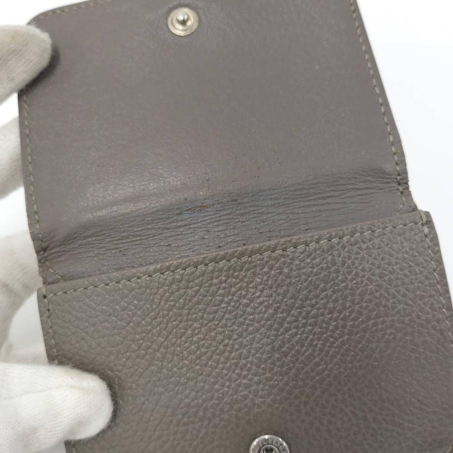 BALENCIAGA（バレンシアガ） 三つ折りコンパクト財布 レザー グレー