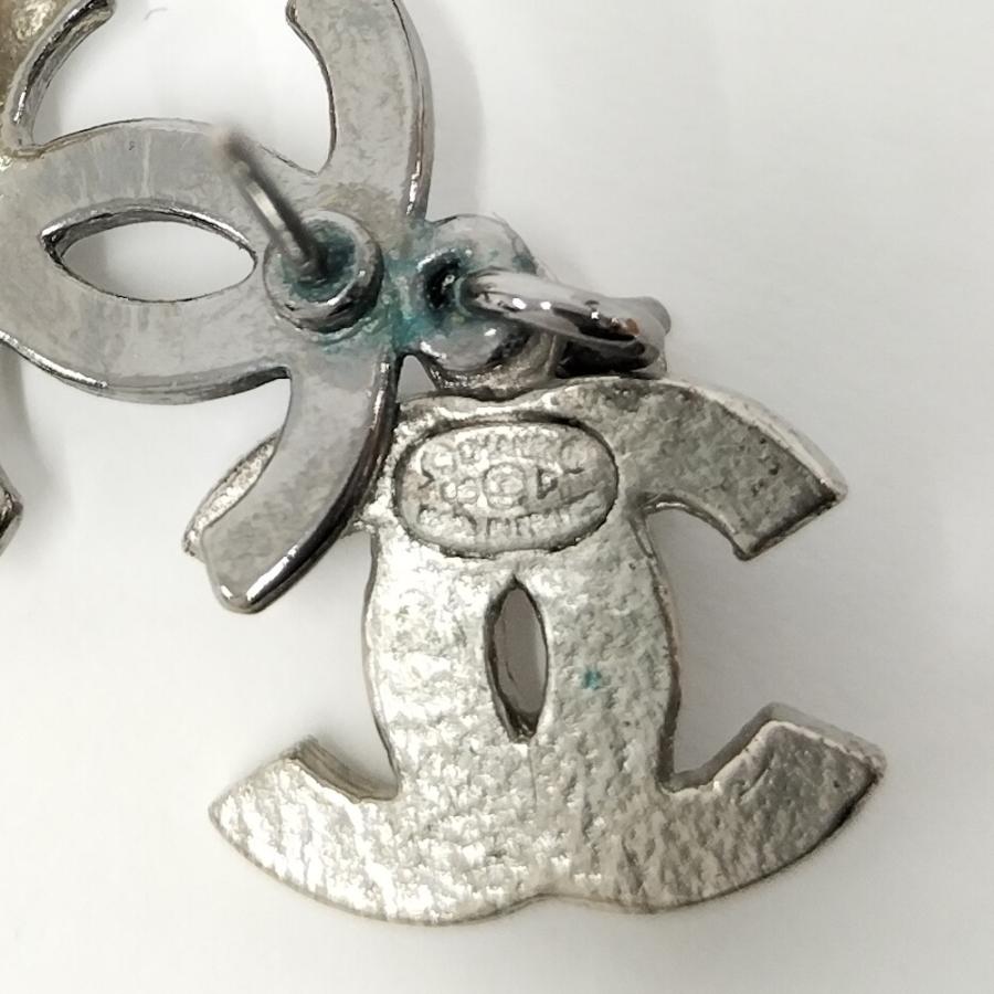 CHANEL（シャネル） ココマーク ラインストーン ピアス メッキ