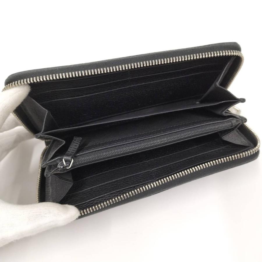y*u様 GUCCI グッチ シグネチャー ラウンドファスナー財布 473928 GUCCI（グッチ） 長財布 ラウンドファスナー ブラック レザー 473928