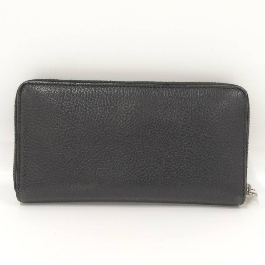 GUCCI（グッチ） 長財布 ラウンドファスナー ブラック レザー 473928