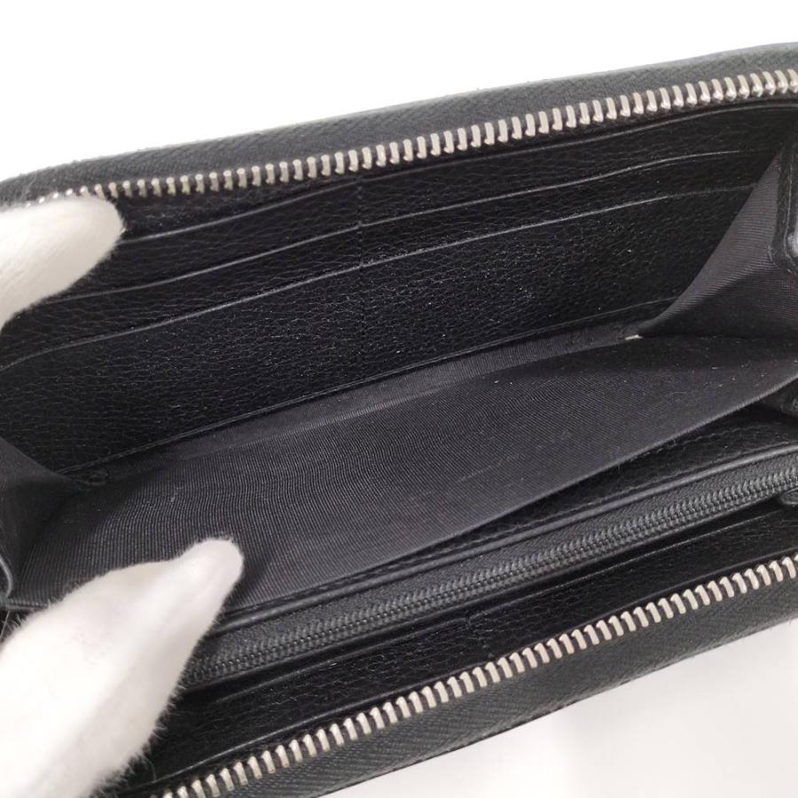 GUCCI（グッチ） 長財布 ラウンドファスナー ブラック レザー 473928