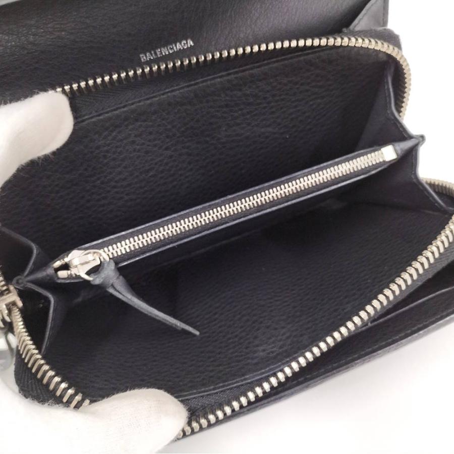 BALENCIAGA（バレンシアガ） ペーパー マニー 長財布 フラップ レザー 