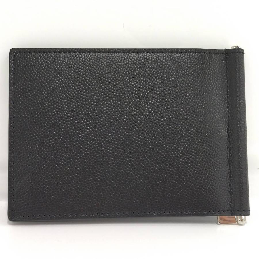 SAINT LAURENT マネークリップ レザー ブラック : JJコレクション