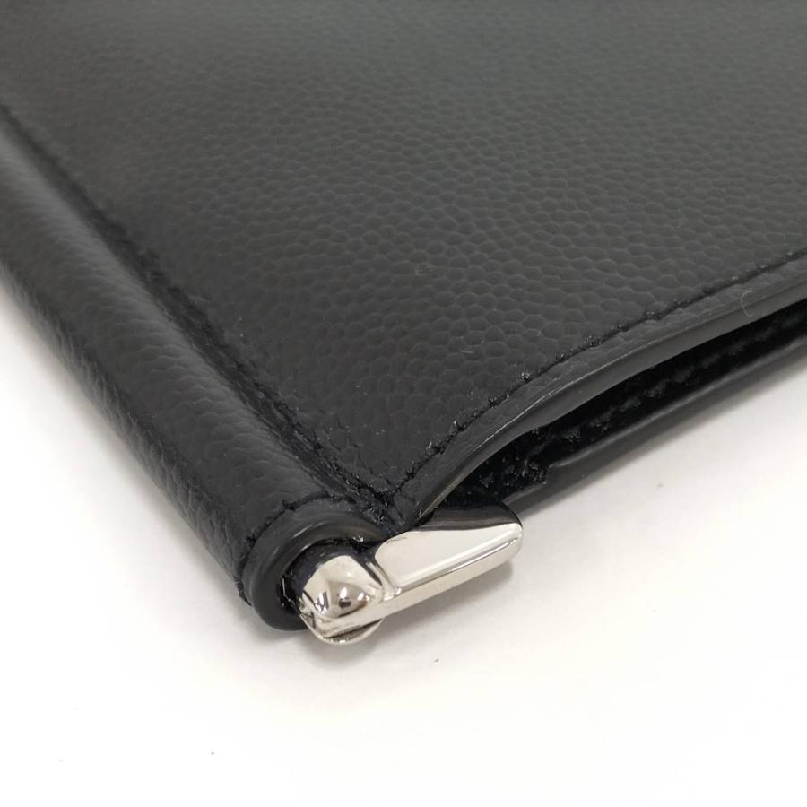 SAINT LAURENT マネークリップ レザー ブラック : JJコレクション