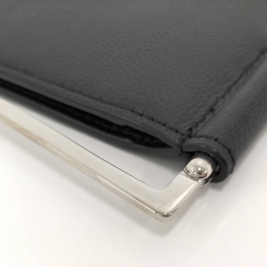 SAINT LAURENT マネークリップ レザー ブラック : JJコレクション