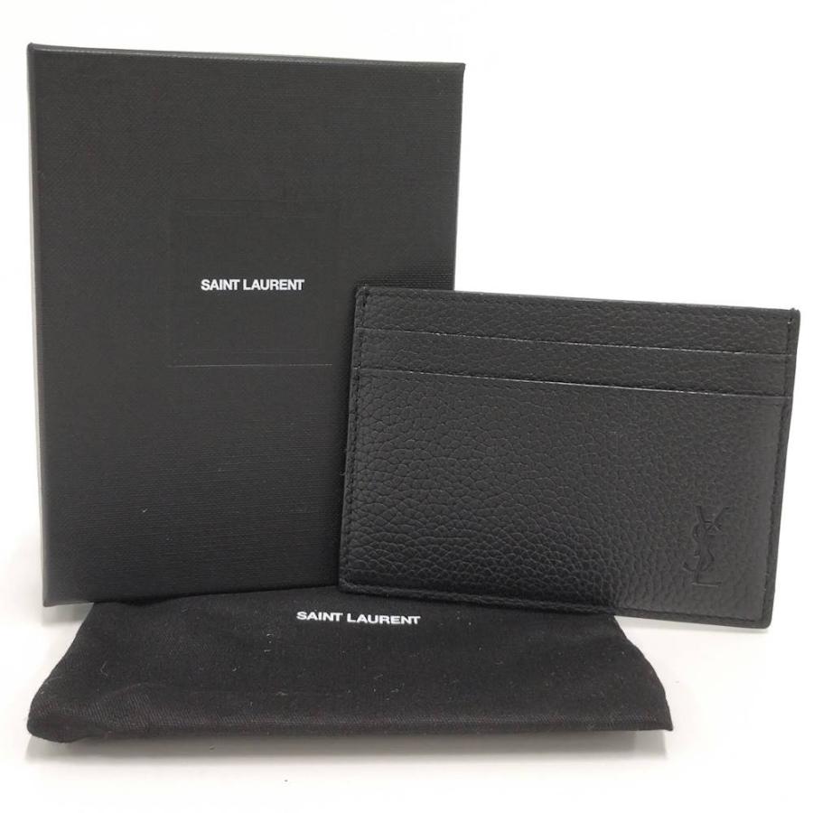 SAINT LAURENT SANT カードケース レザー ブラック : JJコレクション