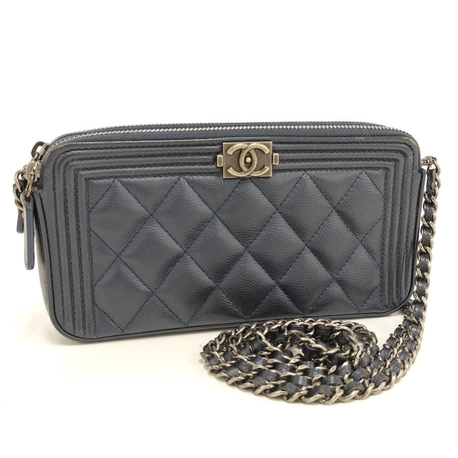 CHANEL（シャネル） ボーイシャネル チェーンウォレット キャビア