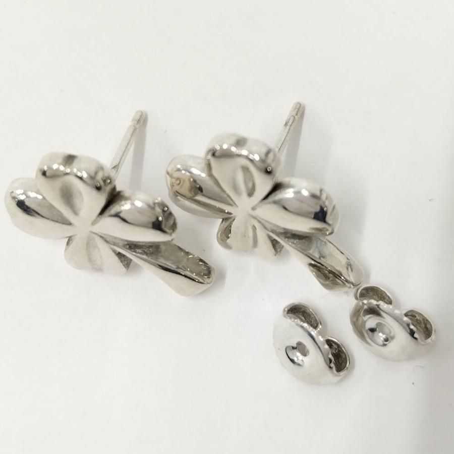 新品仕上げ シャネル ピアス クローバー ロゴ シルバー 925 片耳 片方 CHANEL（シャネル） ピアス クローバー シルバー SV925 : JJ