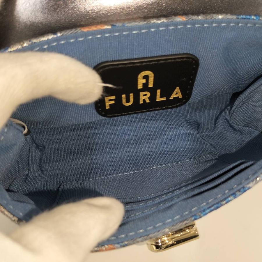 FULRA 1927 ミニ クロスボディ ショルダーバッグ ファブリック ブルー系
