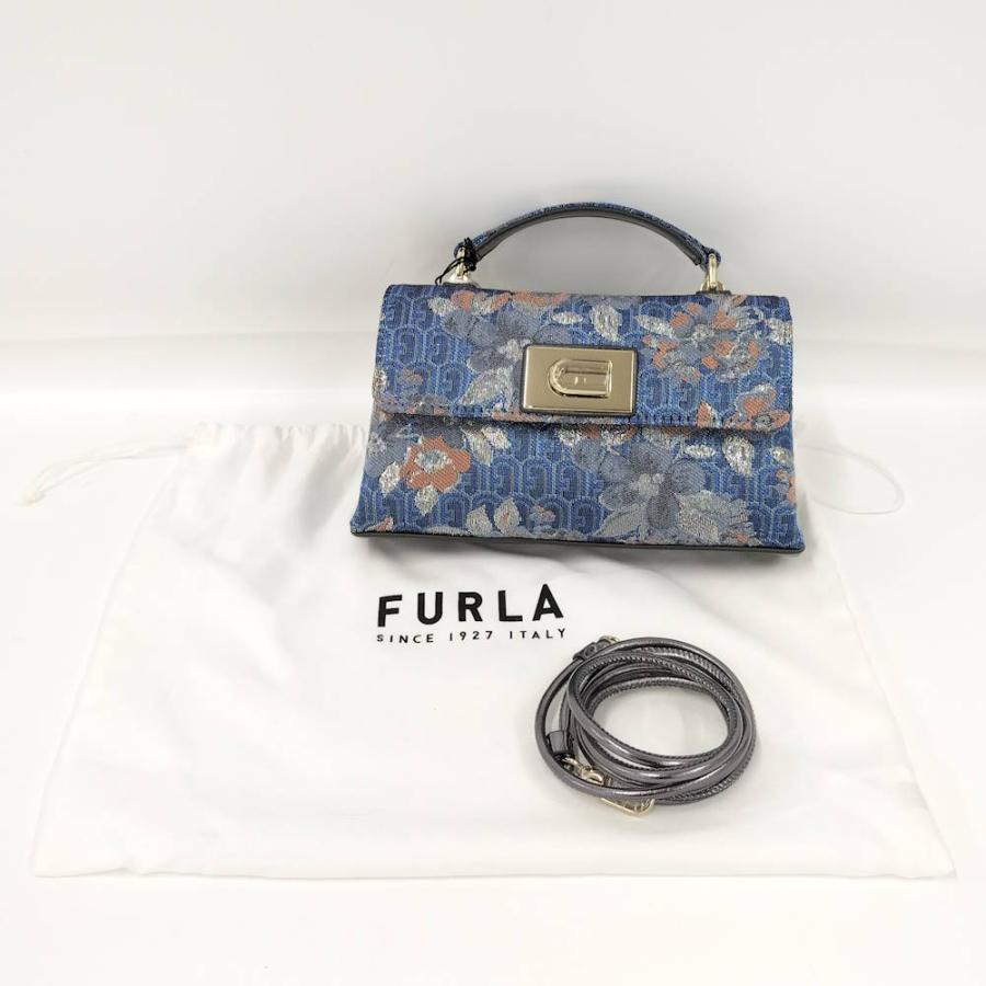 FULRA 1927 ミニ クロスボディ ショルダーバッグ ファブリック ブルー系