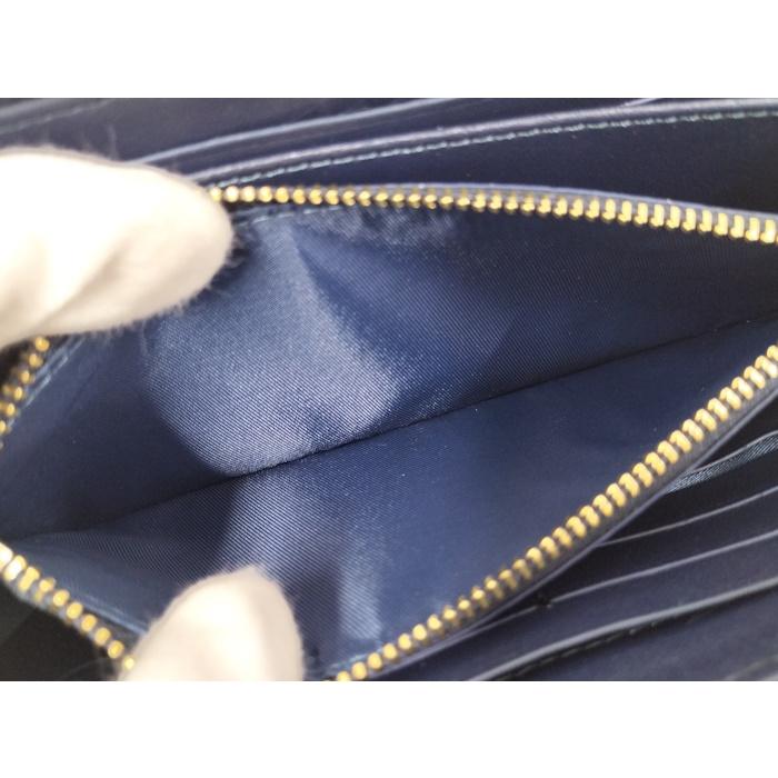 COACH（コーチ） ラウンドファスナー長財布 レザー ネイビー : JJ