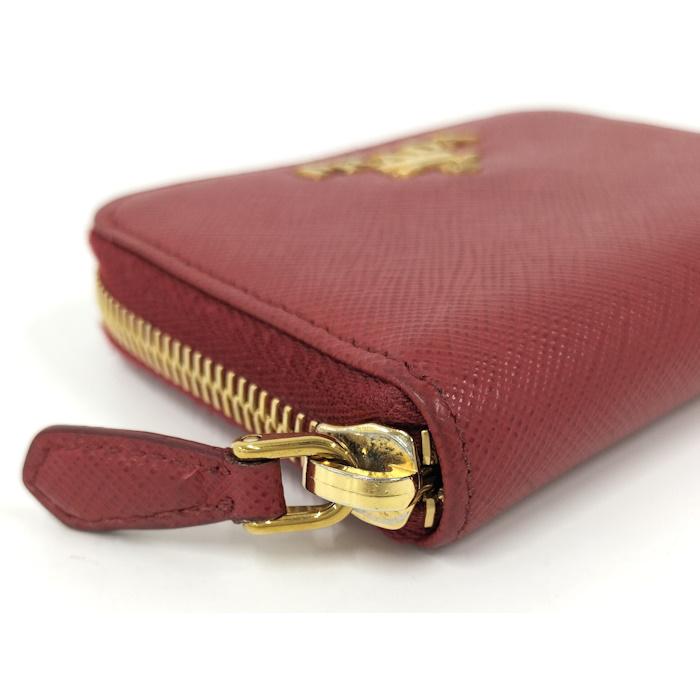 【美品】PRADA サフィアーノ レッド ケース レディース 1M0268 PRADA サフィアーノ コインケース レザー レッド IMM268 : JJ