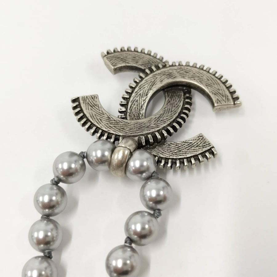 CHANEL ネックレス ココマーク フェイクパール GP メッキ