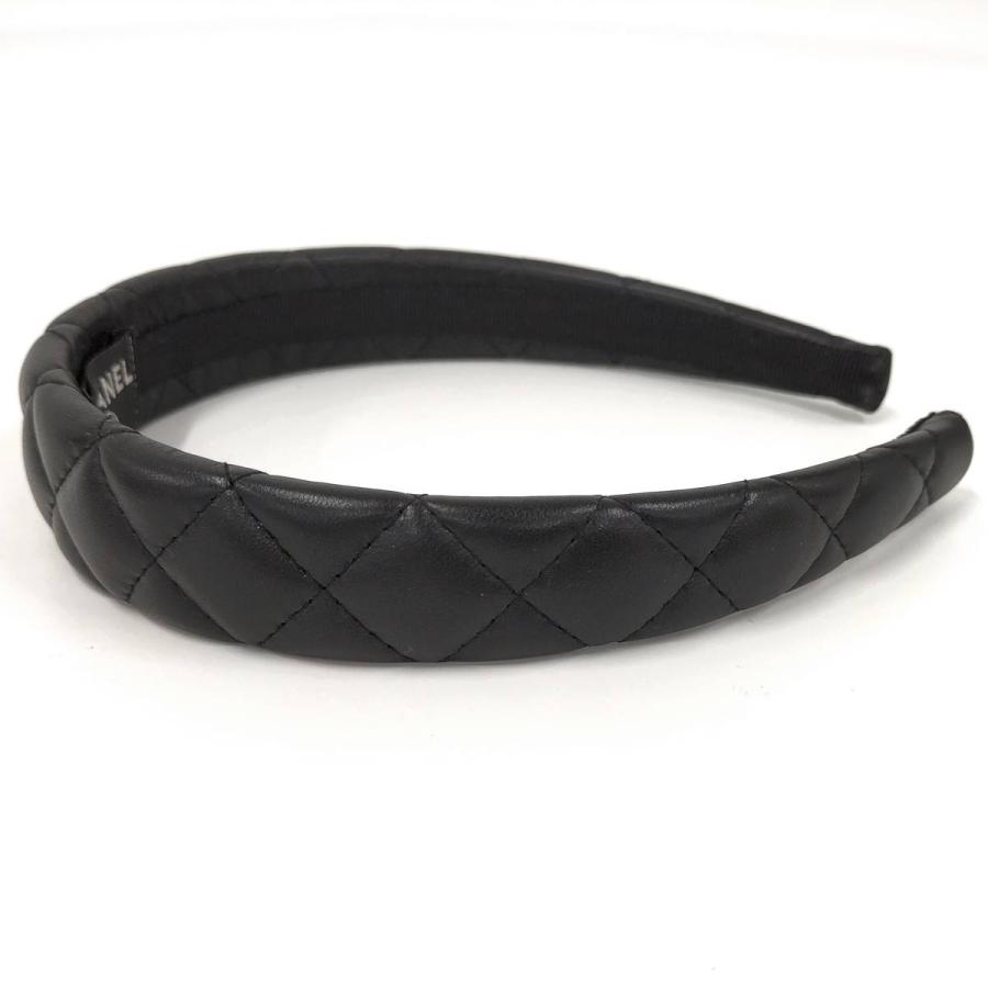 CHANEL カチューシャ ヘアバンド レザー ブラック : JJ