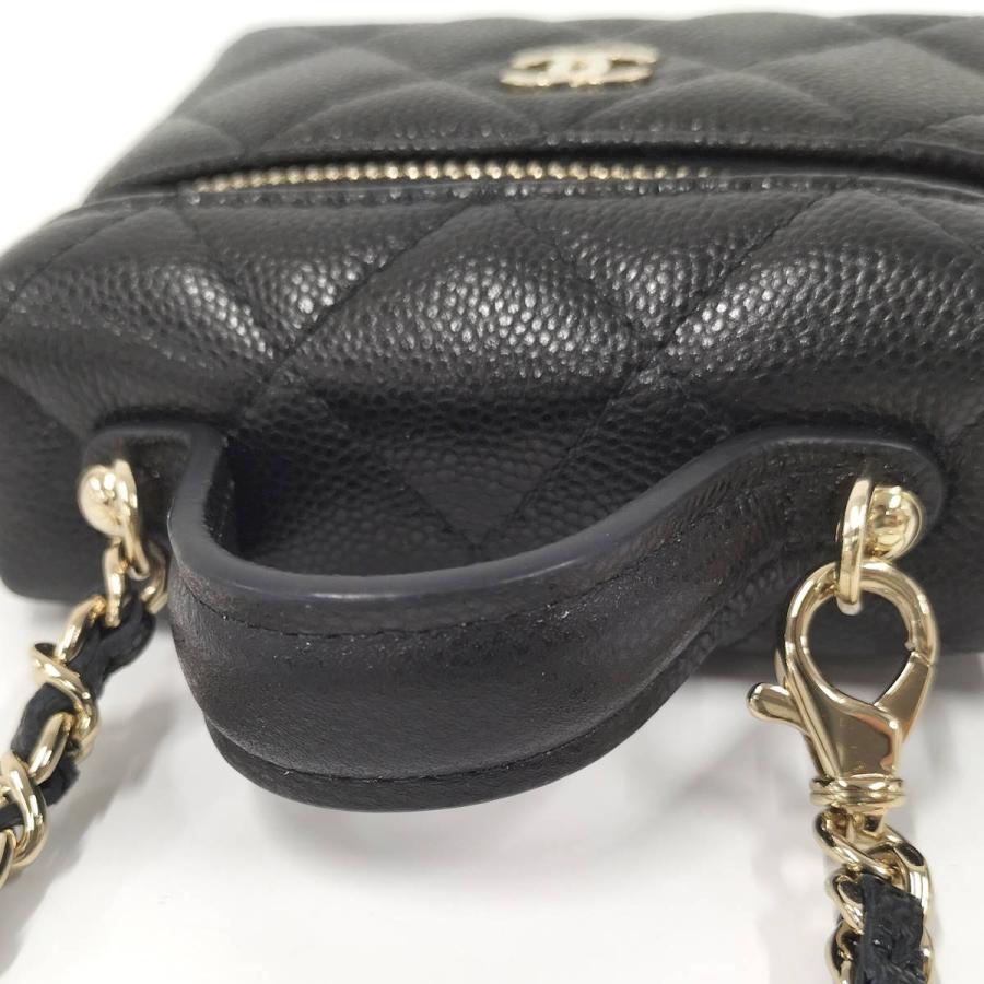 CHANEL（シャネル） ミニバッグチャーム ブラック レザー : JJ