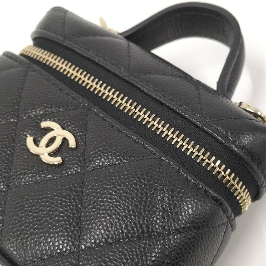 CHANEL（シャネル） ミニバッグチャーム ブラック レザー : JJ