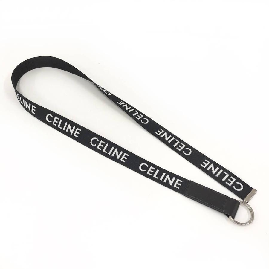 CELINE（セリーヌ） ダブルリング ベルト キャンバス ブラック 30MM