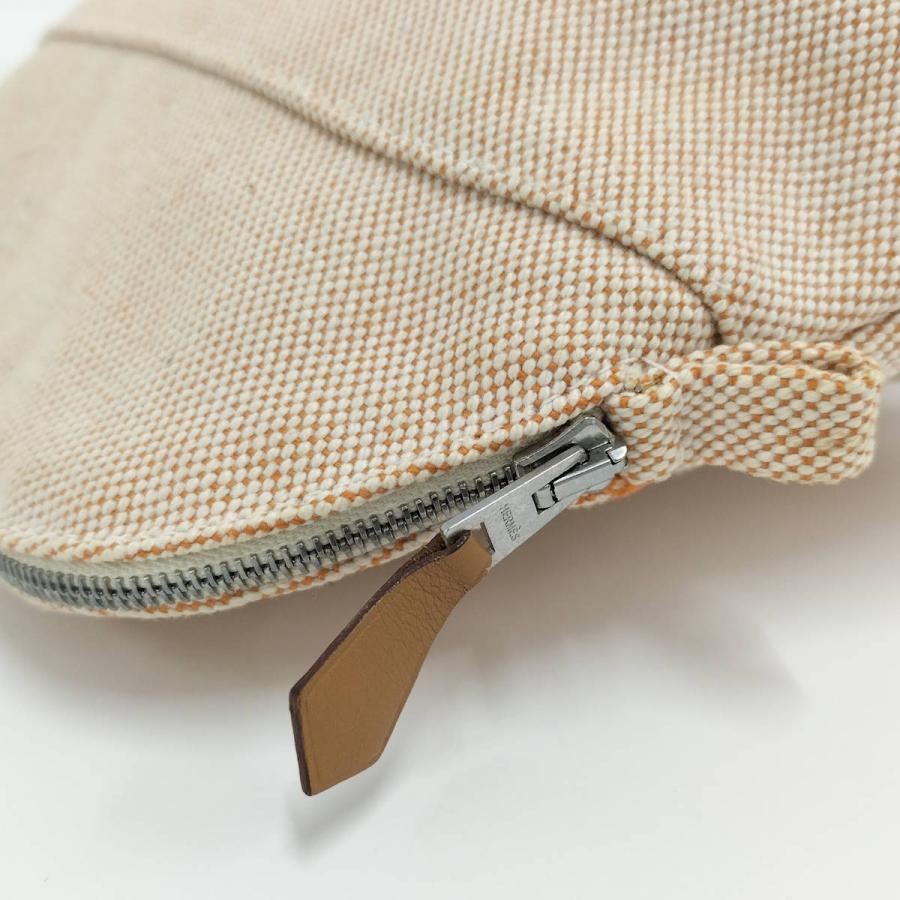 HERMES ボリードポーチ25 キャンバス オレンジ_4