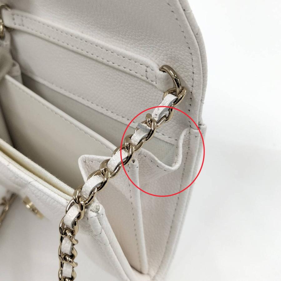 CHANEL（シャネル） チェーンウォレット キャビアスキン レザー