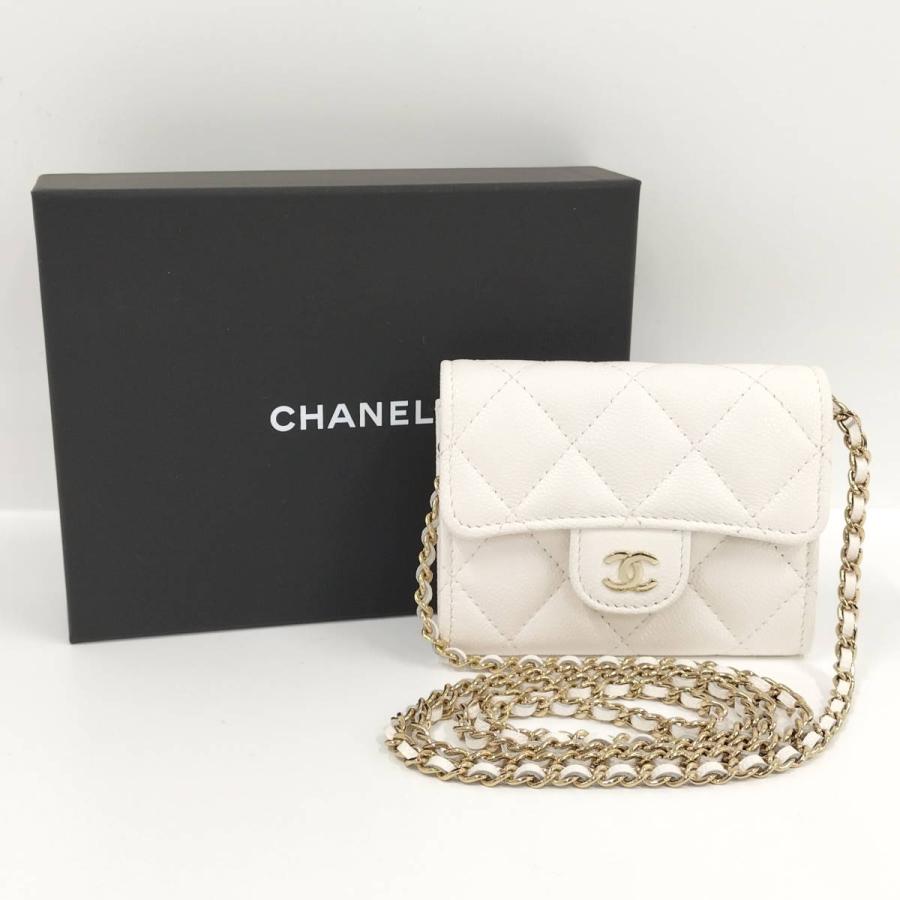 CHANEL（シャネル） チェーンウォレット キャビアスキン レザー