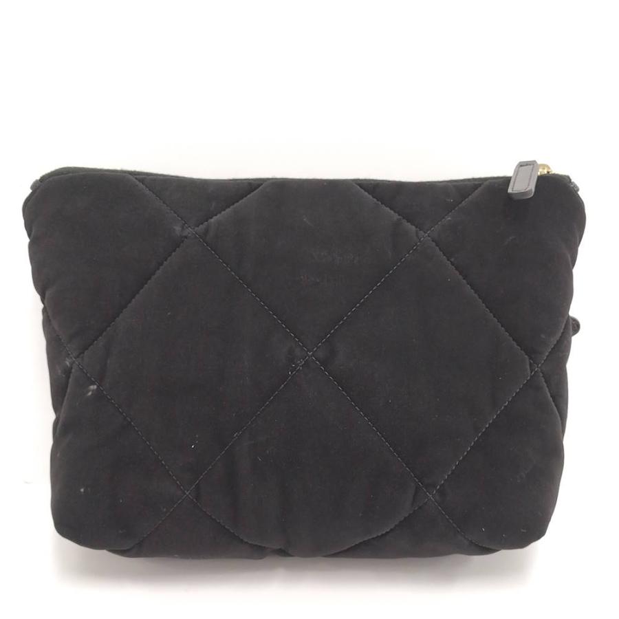 CHANEL ポーチ スモールジップケース ベルベット エフェクトナイロン 