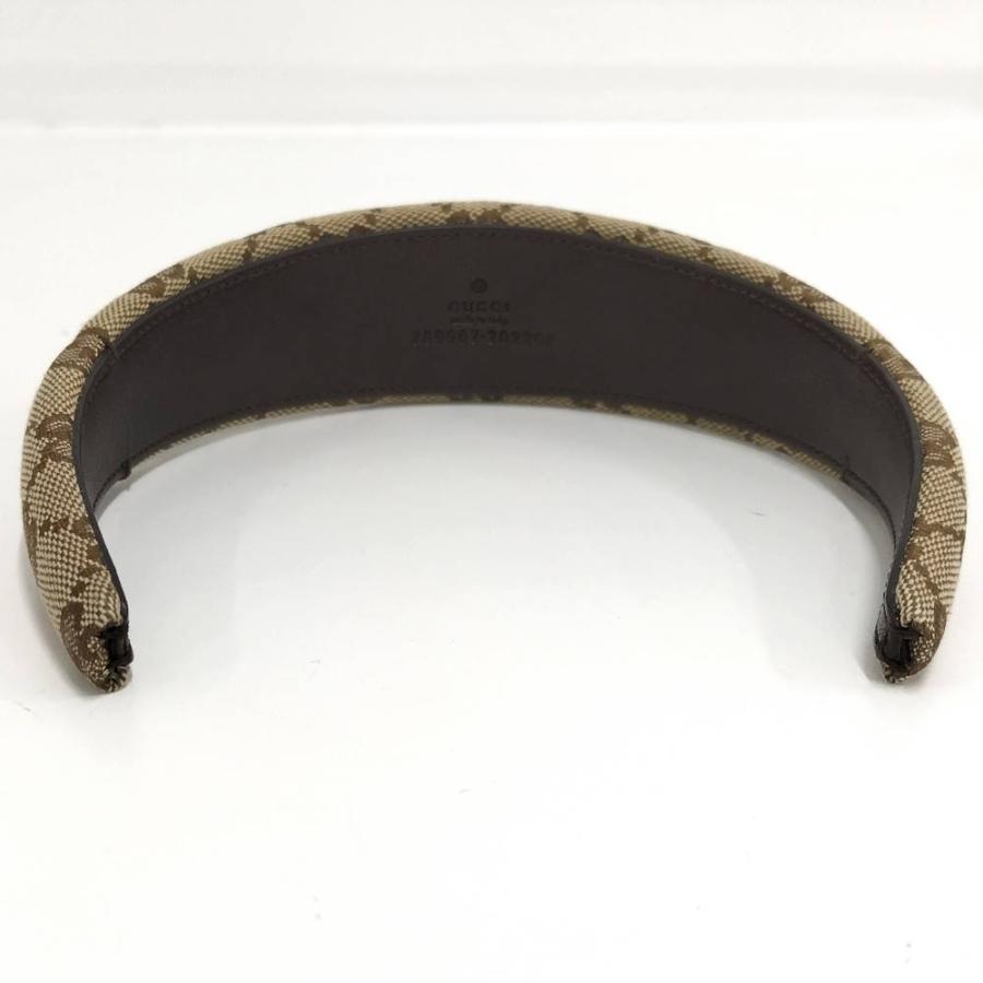 GUCCI（グッチ） カチューシャ ヘアバンド GGキャンバス ベージュ系