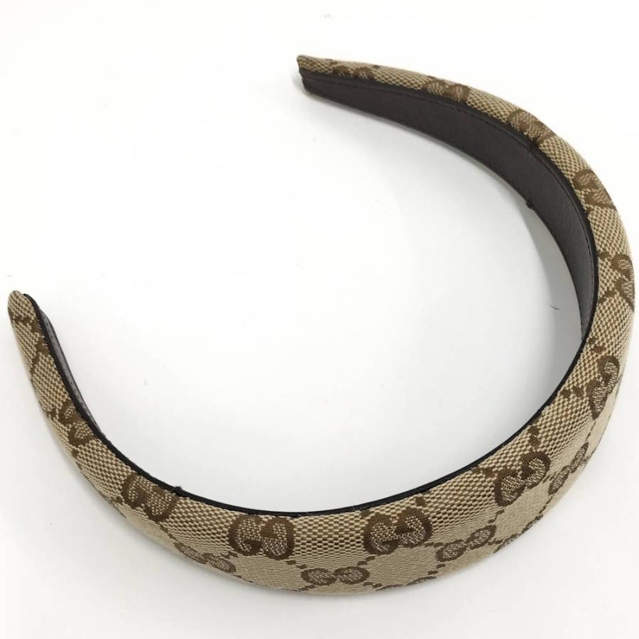 GUCCI（グッチ） カチューシャ ヘアバンド GGキャンバス ベージュ系