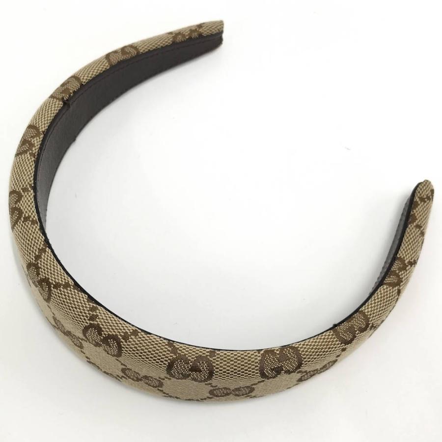 GUCCI（グッチ） カチューシャ ヘアバンド GGキャンバス ベージュ系