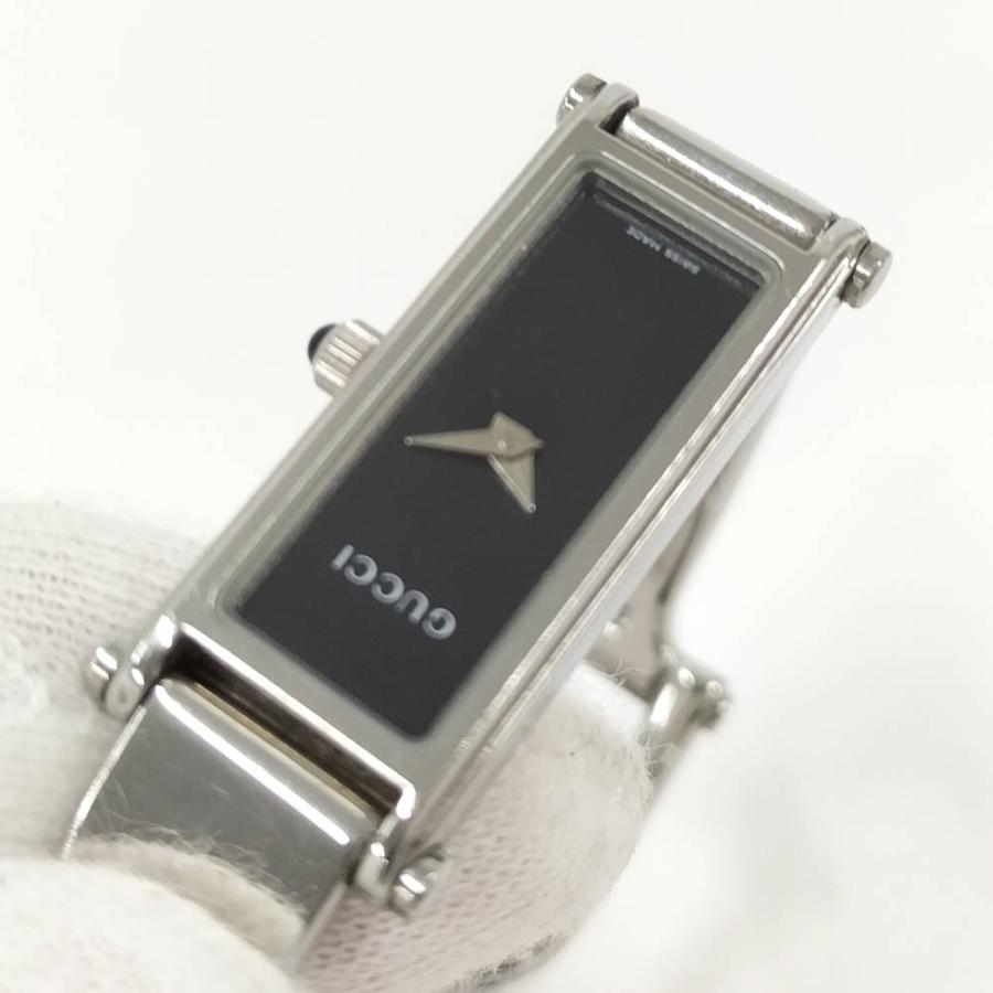 GUCCI グッチ 1500L レディース腕時計 ブラック文字盤 シルバー GUCCI（グッチ） 腕時計 レディース SS クオーツ ブラック文字盤 1500L