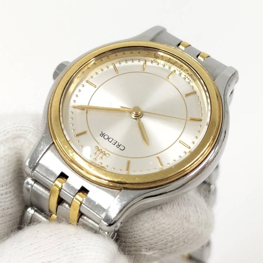 SEIKO（セイコー） 腕時計 クレドール SS×YG クオーツ シルバー文字盤