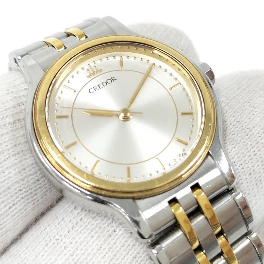SEIKO（セイコー） 腕時計 クレドール SS×YG クオーツ シルバー文字盤