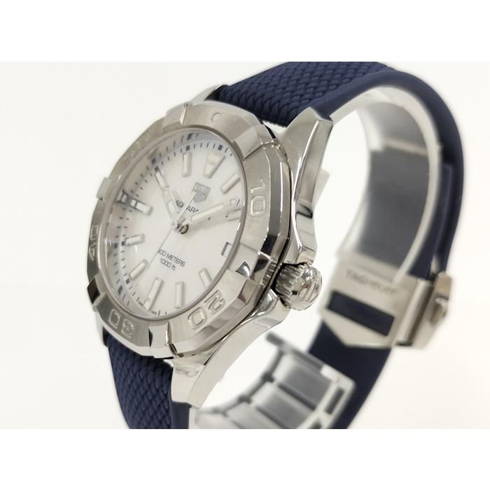 TAG HEUER アクアレーサー ホワイトシェル SS ラバー クォーツ WBD131A.FT6170の画像